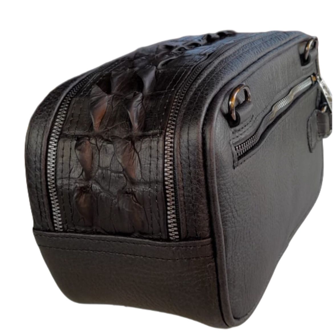 CROSSBODY Y NECESSER LOMO DE COCODRILO
