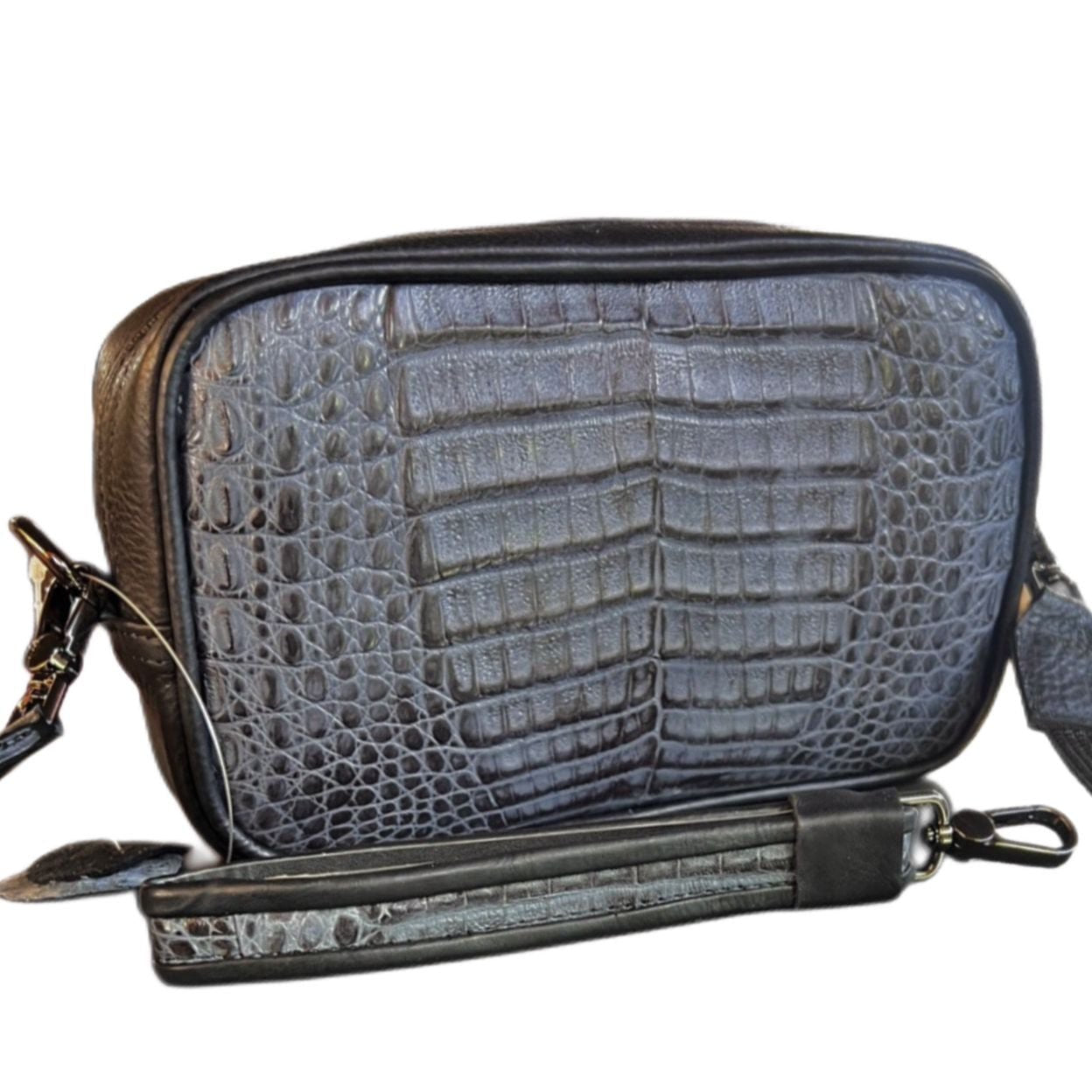CROSSBODY Y NECESSER DE COCODRILO