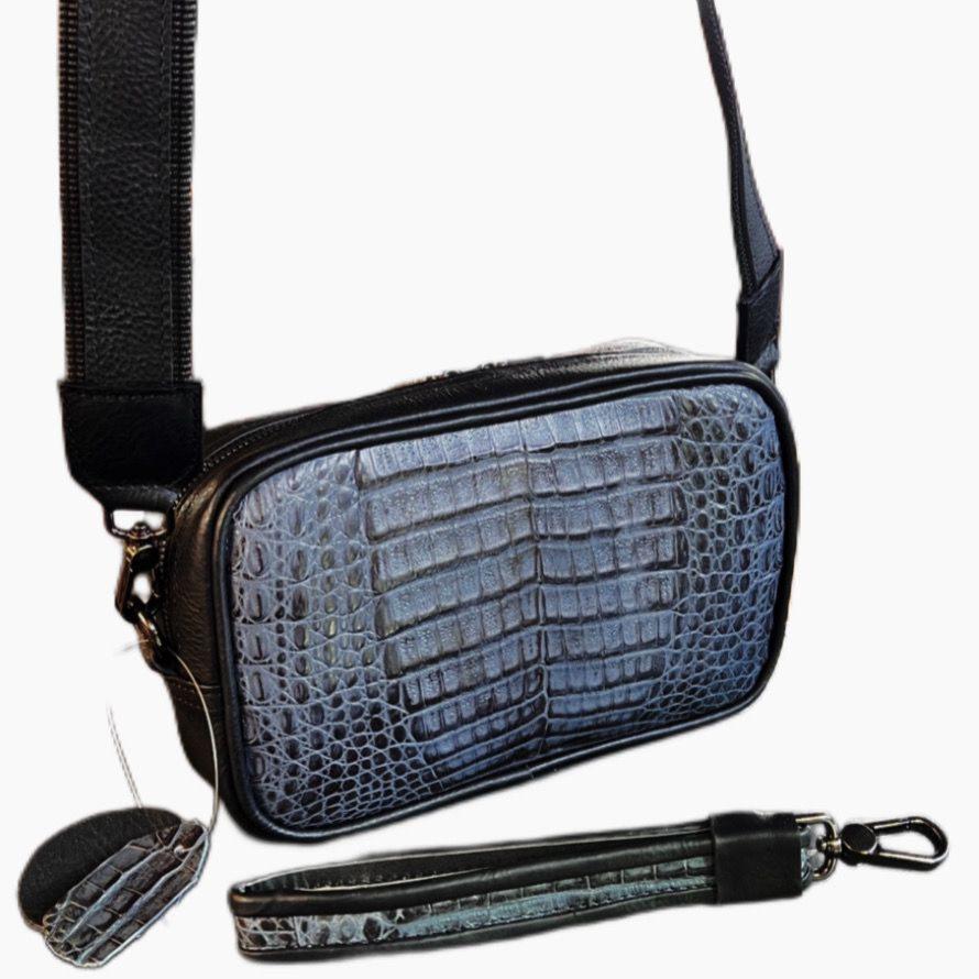 CROSSBODY Y NECESSER DE COCODRILO